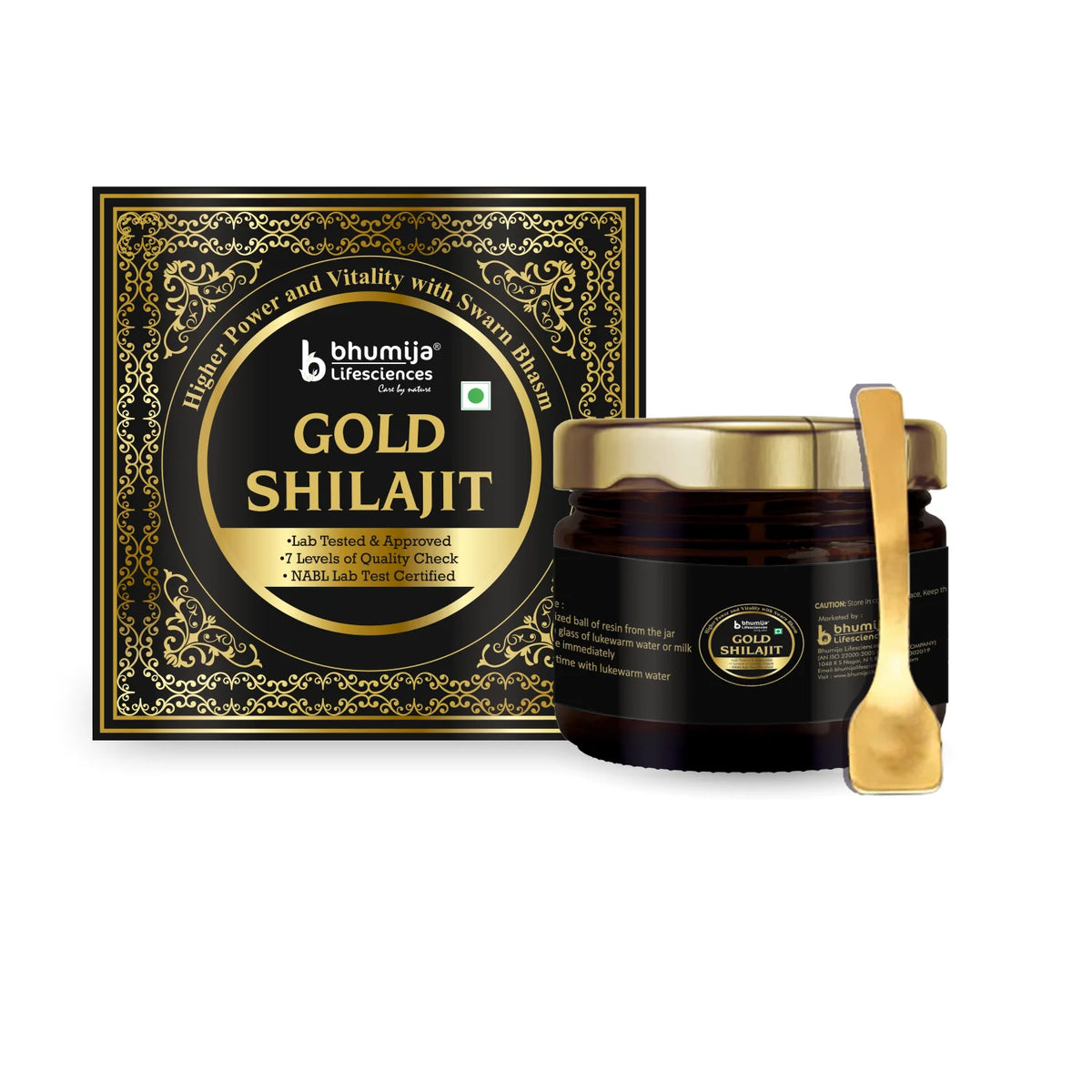 Bhumija Lifesciences Shilajit Gold Resin (1 Jar, 20g)