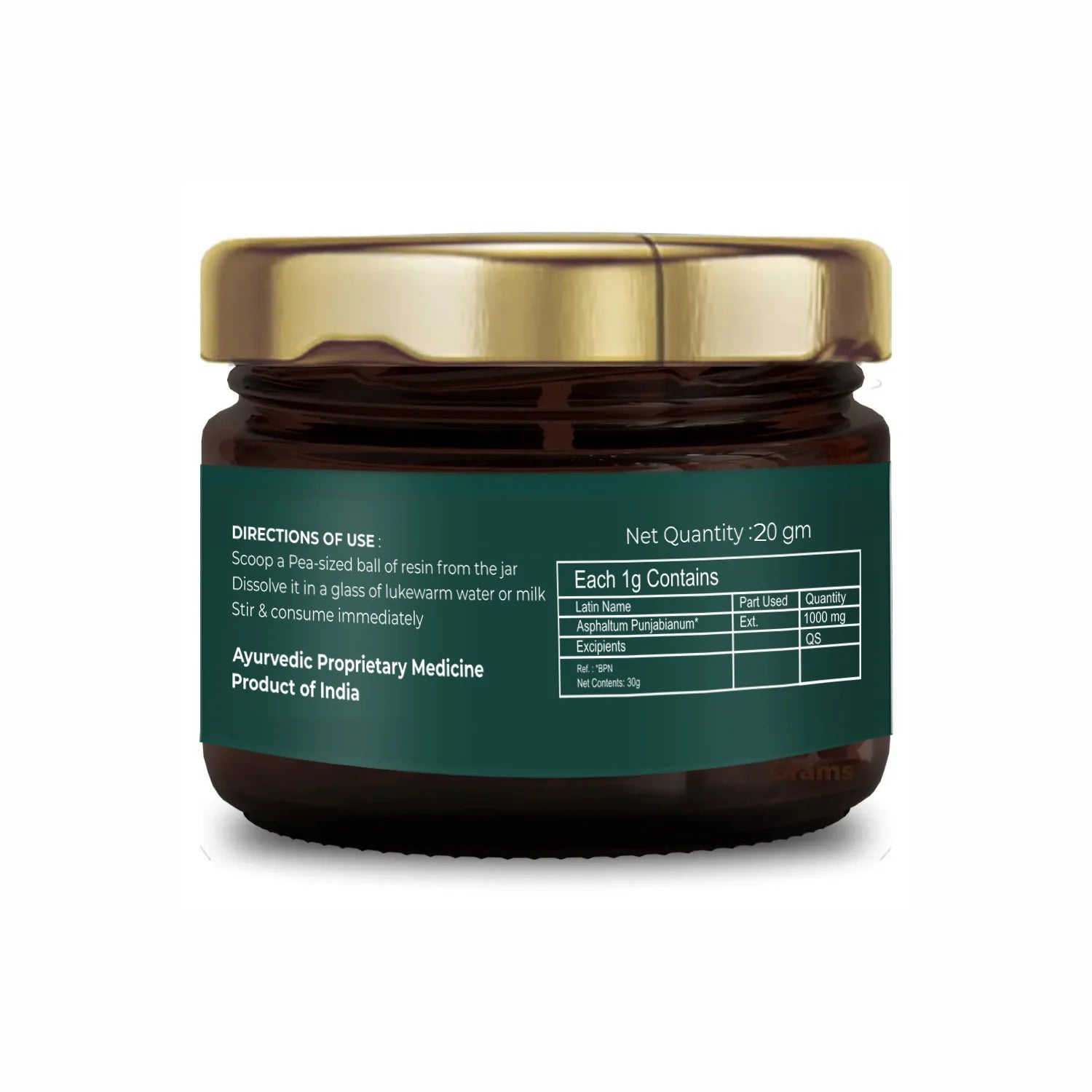 Bhumija Lifesciences Himalayan Shilajit Resin (1 Jar, 20g)