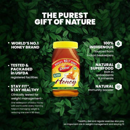 Walgrow 100% Pure Dabur Honey - 100g World's No.1 Honey Brand with No Sugar Adulteration - Walgrow.com