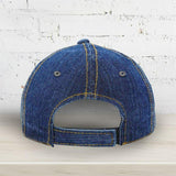 Zindwear Denim Professional Personalised Custom Embroidered Cap/Hat for Corporate Events and Employee Uniforms (One Size, Blue) - Walgrow.com