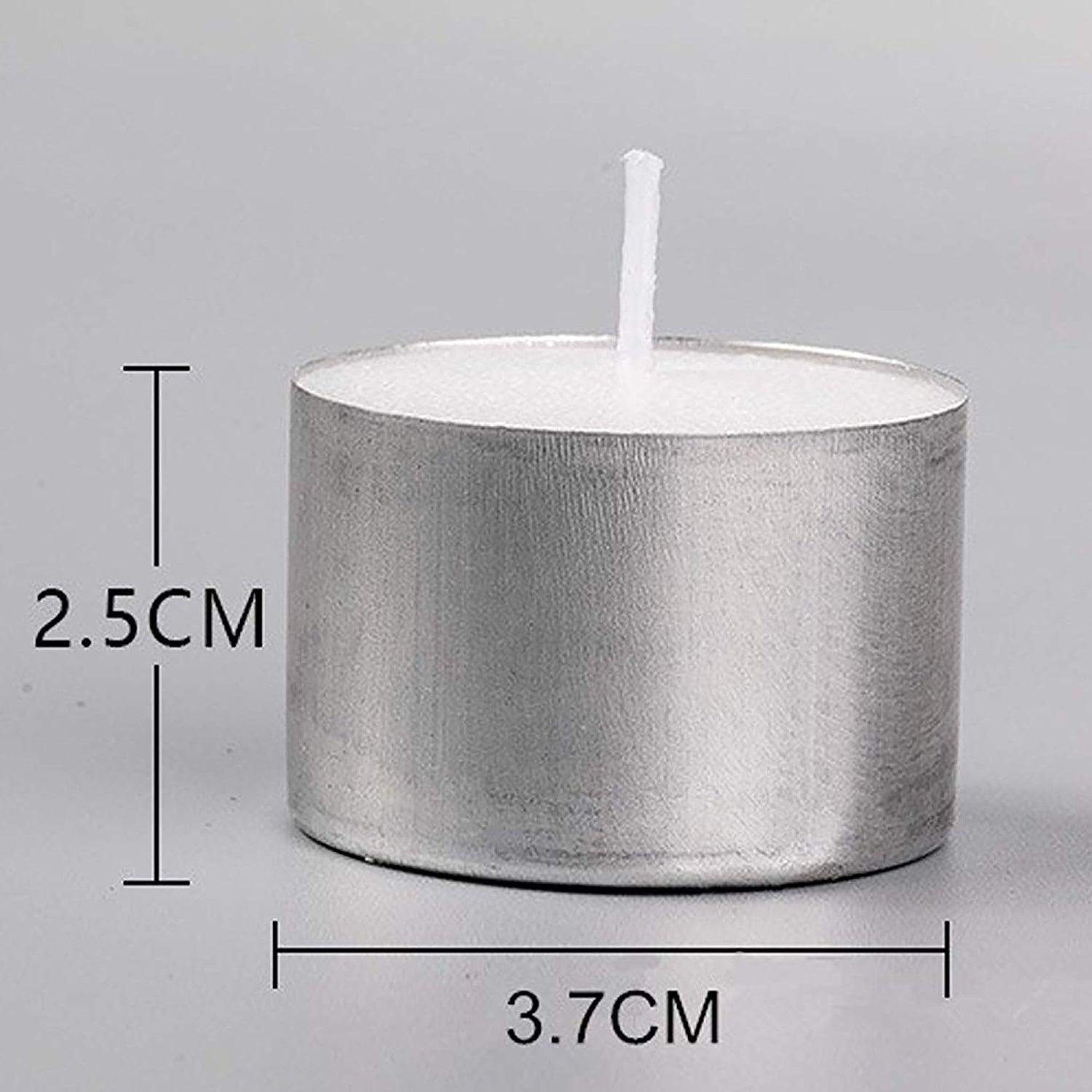 100% Pure Wax Long Burning Tealight Decor Candles, 9 Hours Burn Time (White) - Walgrow.com