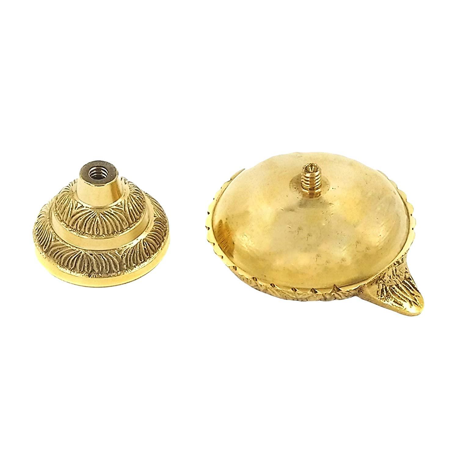 Brass Indian Religious Kuber Diya/Deepak/Oil Lamp For Worship God (Golden) - Walgrow.com