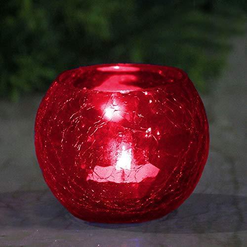 Crackled Round Glass Mosaic Tealight Candle Holders (7 Cm x 10 Cm x 10 Cm ,Pack Of 2) - Walgrow.com