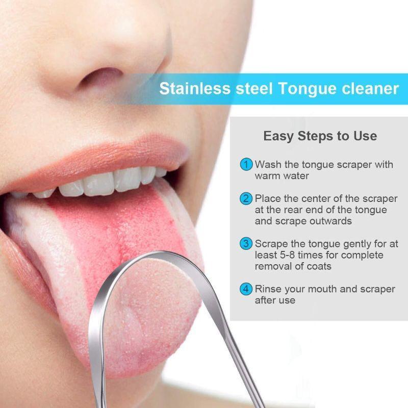 Dental Oral Care Tongue Scrapers Cleaner Tool Bamboo Copper (Plastic & Stainless Steel) - Walgrow.com