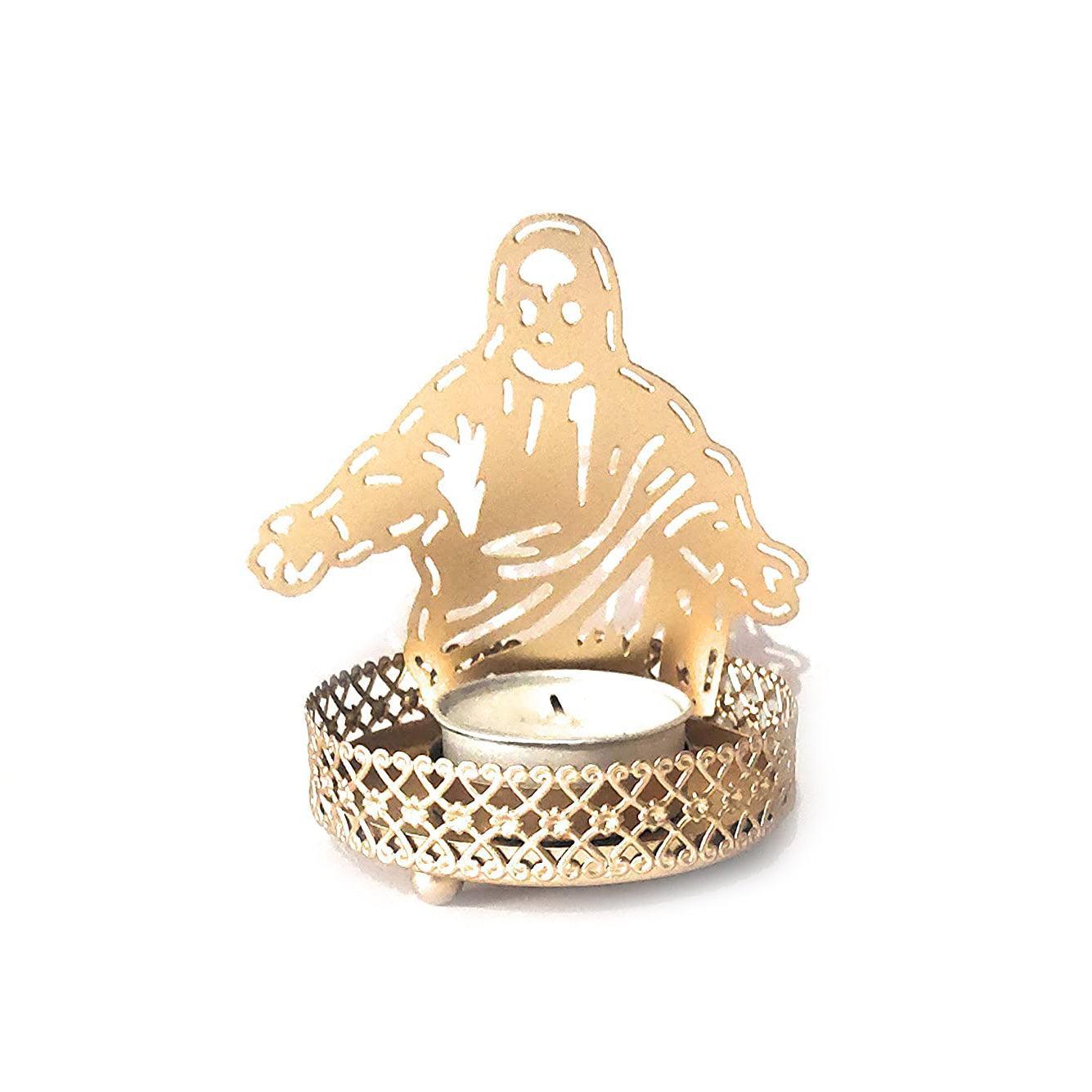 Eco-Friendly Handcrafted Religious Night Shadow Tealight Candle Holders (Golden) - Walgrow.com