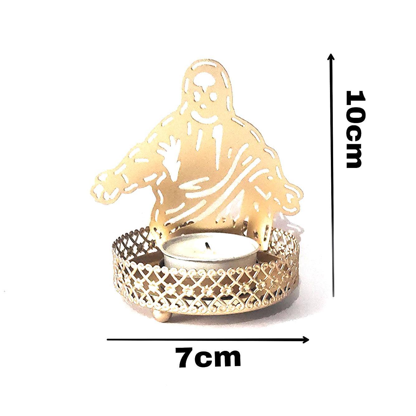 Eco-Friendly Handcrafted Religious Night Shadow Tealight Candle Holders (Golden) - Walgrow.com