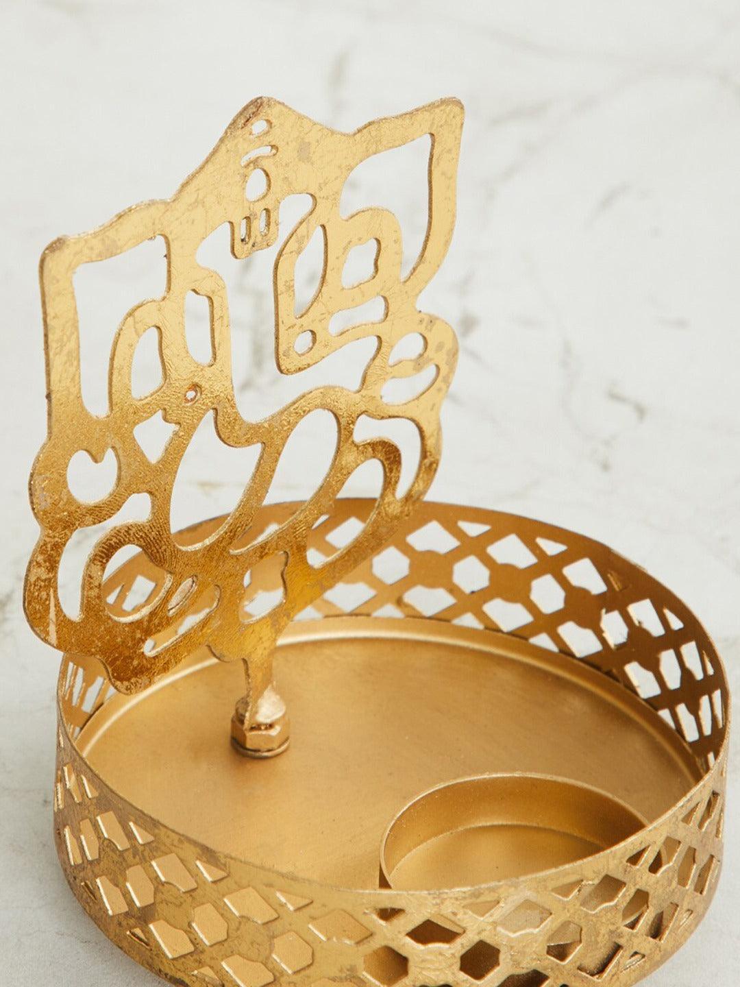 Eco-Friendly Handcrafted Religious Night Shadow Tealight Candle Holders (Golden) - Walgrow.com