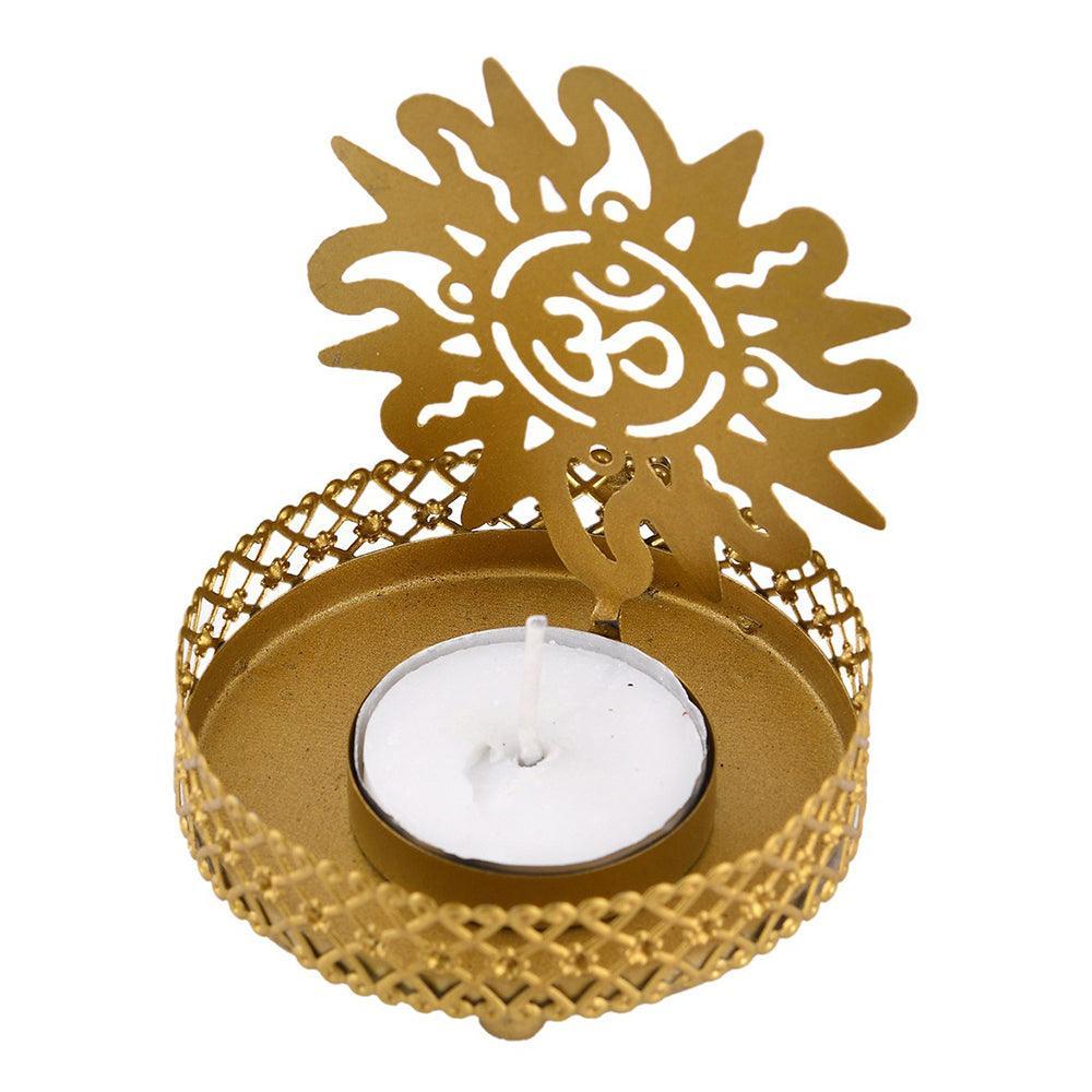 Eco-Friendly Handcrafted Religious Night Shadow Tealight Candle Holders (Golden) - Walgrow.com