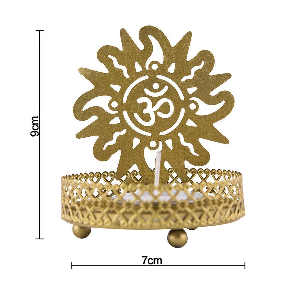 Eco-Friendly Handcrafted Religious Night Shadow Tealight Candle Holders (Golden) - Walgrow.com