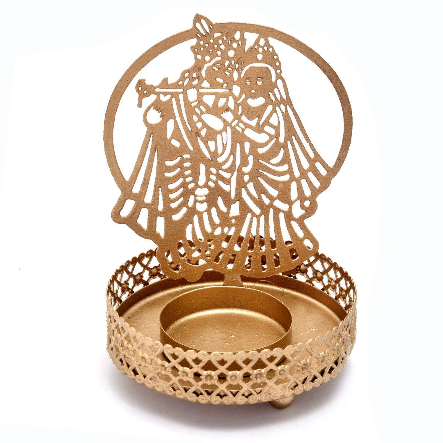 Eco-Friendly Handcrafted Religious Night Shadow Tealight Candle Holders (Golden) - Walgrow.com