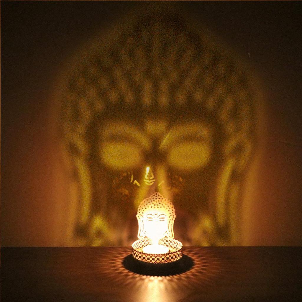 Eco-Friendly Handcrafted Religious Night Shadow Tealight Candle Holders (Golden) - Walgrow.com