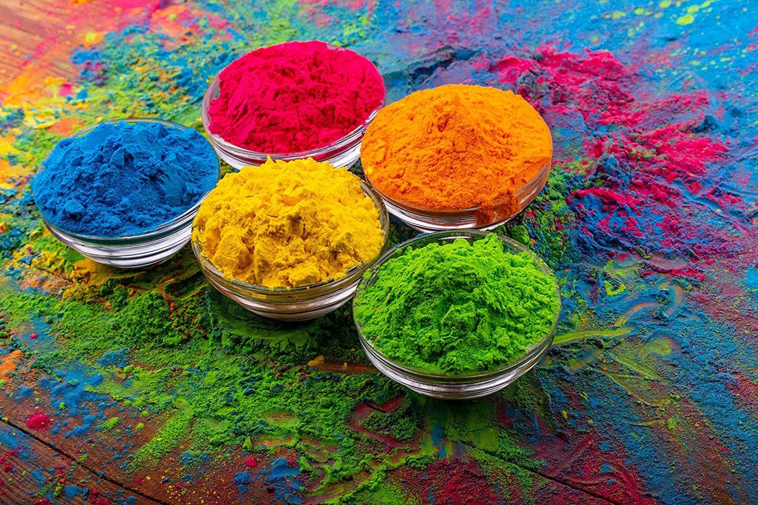 Herbal Gulal Color Powder Packets For Holi Festival, Fun Runs, Color Wars & More (Orange) - Walgrow.com