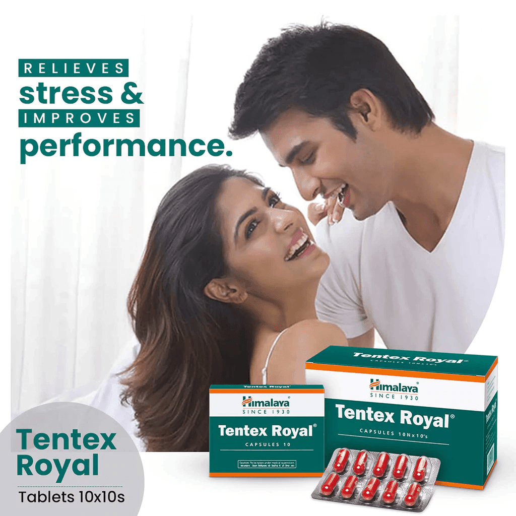 Himalaya Tentex Royal Capsules Increases Energy, Improves Performance and Uplifts Mood (10 Pills) - Walgrow.com