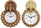 Hinduism Religion Three Mukhi Ganesha Analog Hanging Wall Clock For Home Decor - Walgrow.com