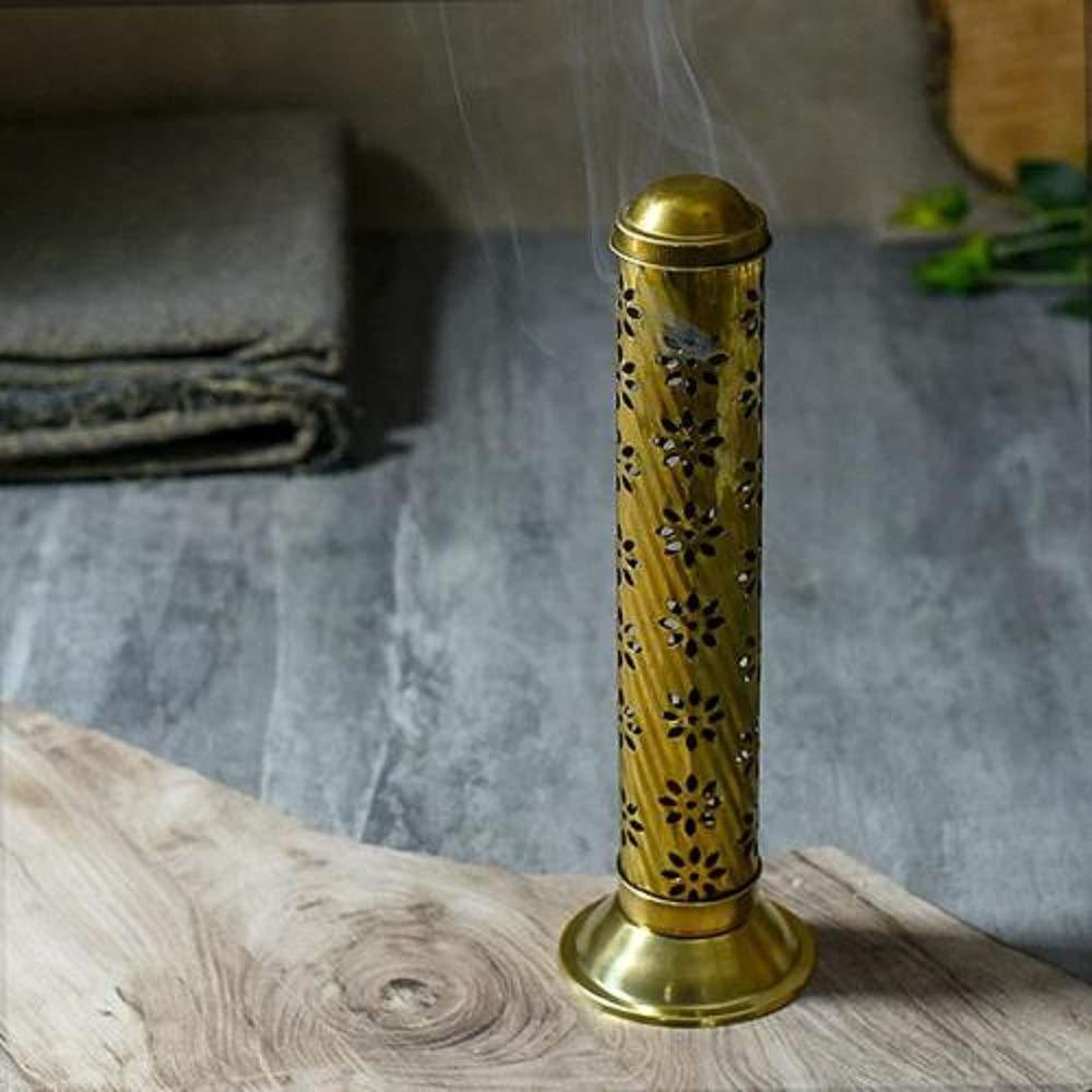 Indian Brass Incense/Agarbatti Stick Stand Holder For Home, Office & Shop Decor (Gold) - Walgrow.com