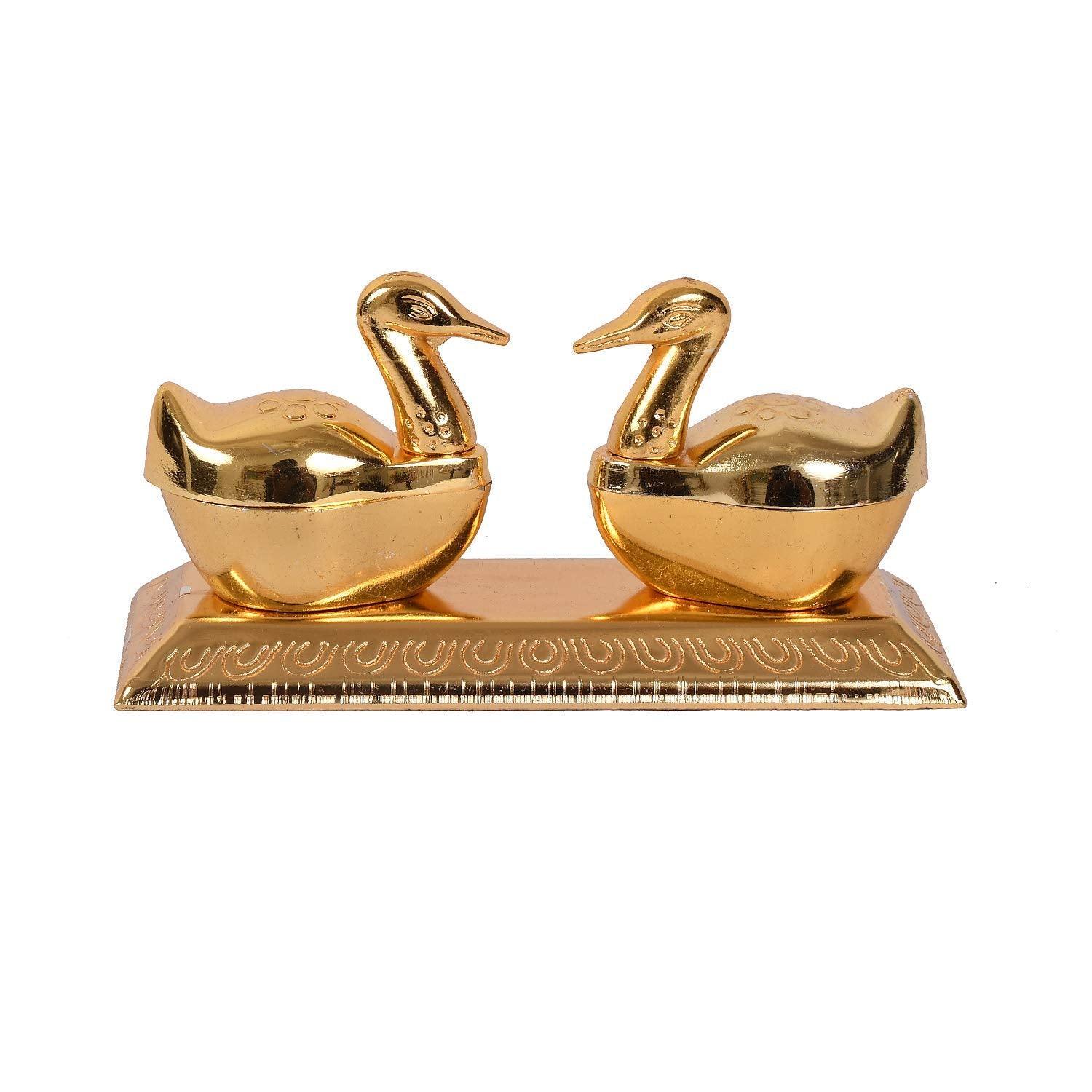 Indian Religion Duck Shape Kumkum/Chandan/Roli Box For Pooja and Gift Purpose - Walgrow.com