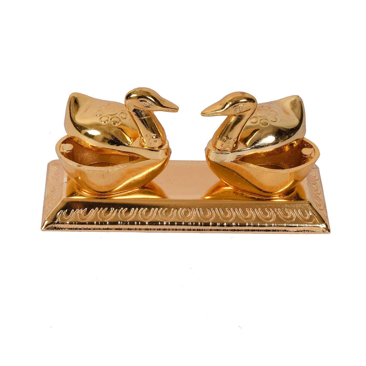 Indian Religion Duck Shape Kumkum/Chandan/Roli Box For Pooja and Gift Purpose - Walgrow.com