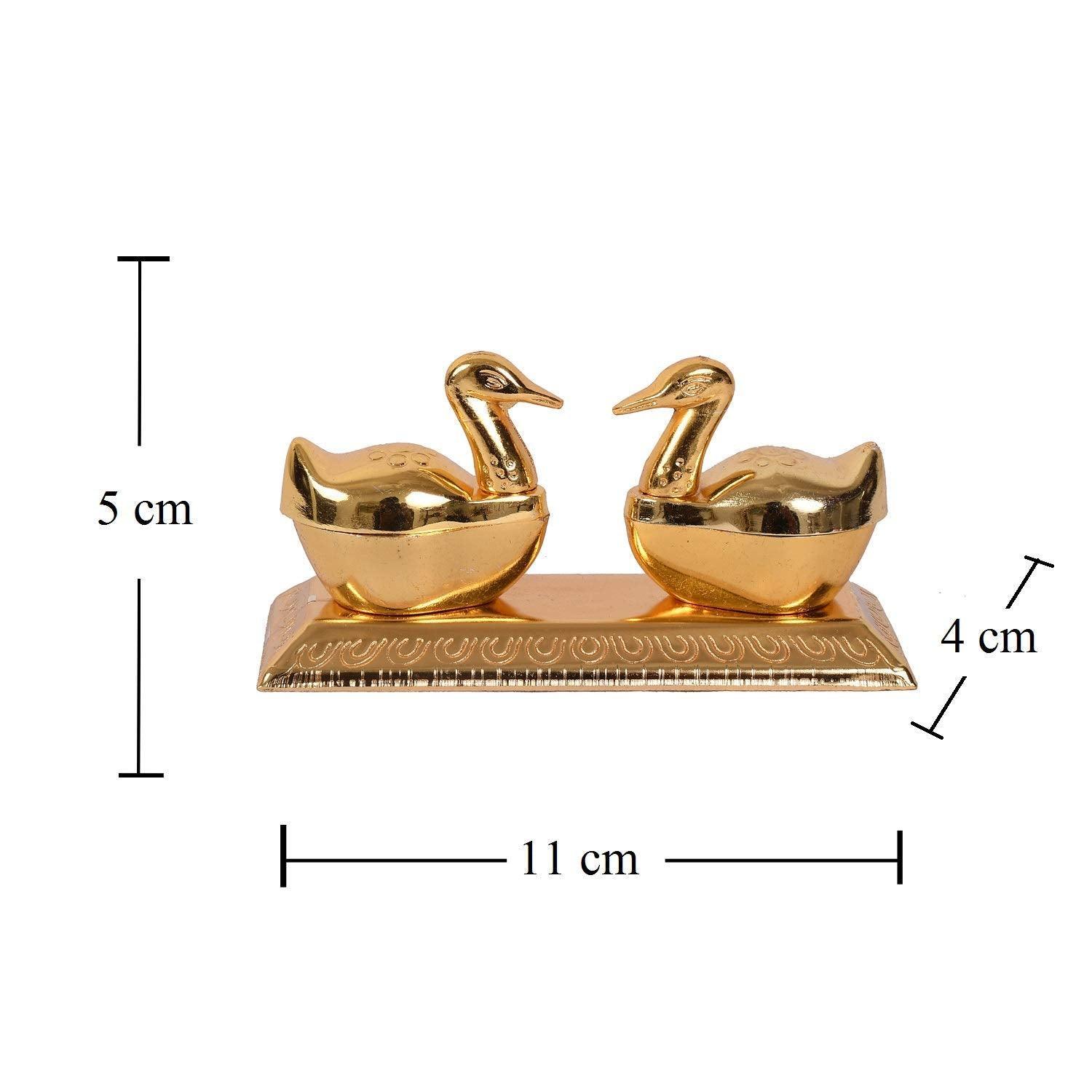 Indian Religion Duck Shape Kumkum/Chandan/Roli Box For Pooja and Gift Purpose - Walgrow.com