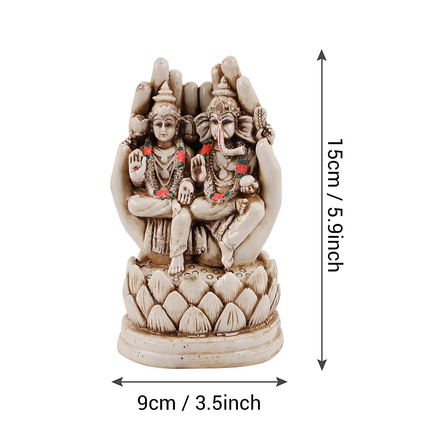 Lakshmi & Ganesh Idol Statue Showpiece Figures Items Great Gifts For Home Décor - Walgrow.com