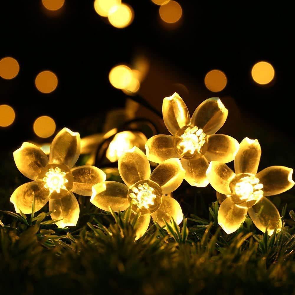 LED Blossom Flower Fairy String Lights For Festival (Warm White, 4 Meter) - Walgrow.com