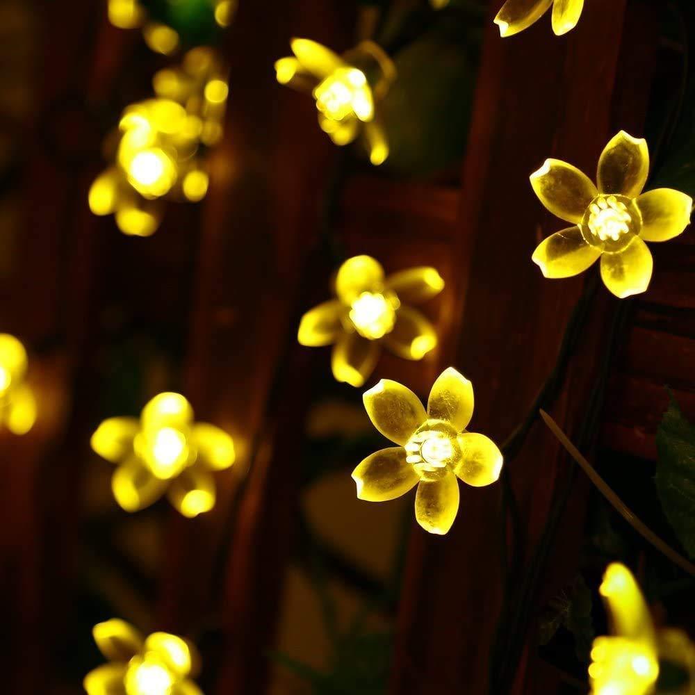 LED Blossom Flower Fairy String Lights For Festival (Warm White, 4 Meter) - Walgrow.com