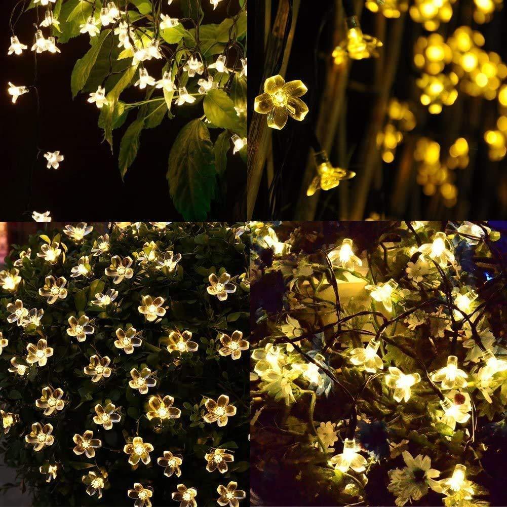 LED Blossom Flower Fairy String Lights For Festival (Warm White, 4 Meter) - Walgrow.com