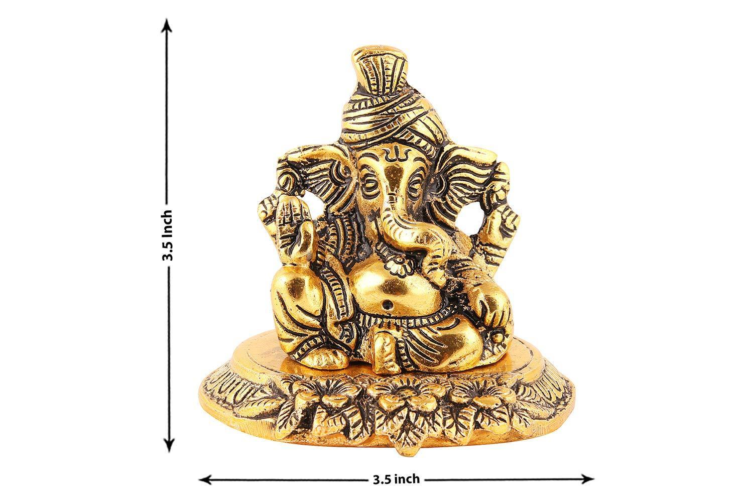 Lord Ganesha Brass Statue For Good Luck & Success /Pooja/Home Décor & Gifts Purpose - Walgrow.com