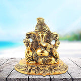 Lord Ganesha Brass Statue For Good Luck & Success /Pooja/Home Décor & Gifts Purpose - Walgrow.com