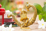 Lord Ganesha Statue On Bird with Book For Pooja, Home Décor & Gifts Purpose - Walgrow.com