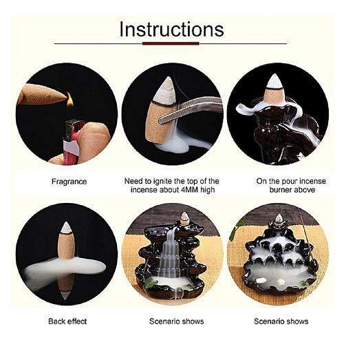 Mesmerizing Backflow Incense Smoking Bullet-Shaped Assorted Fragrances Cones - Walgrow.com