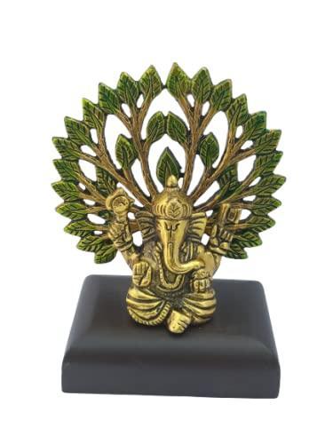 Metal lord Ganesha Statue with Tree Shape For Pooja, Home Décor & Gifts Purpose - Walgrow.com