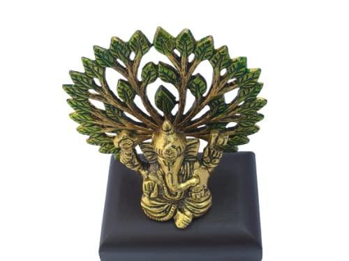 Metal lord Ganesha Statue with Tree Shape For Pooja, Home Décor & Gifts Purpose - Walgrow.com