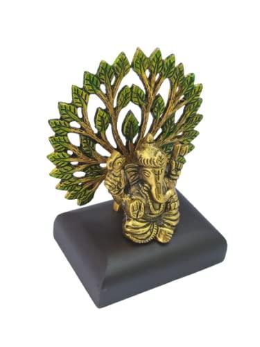 Metal lord Ganesha Statue with Tree Shape For Pooja, Home Décor & Gifts Purpose - Walgrow.com