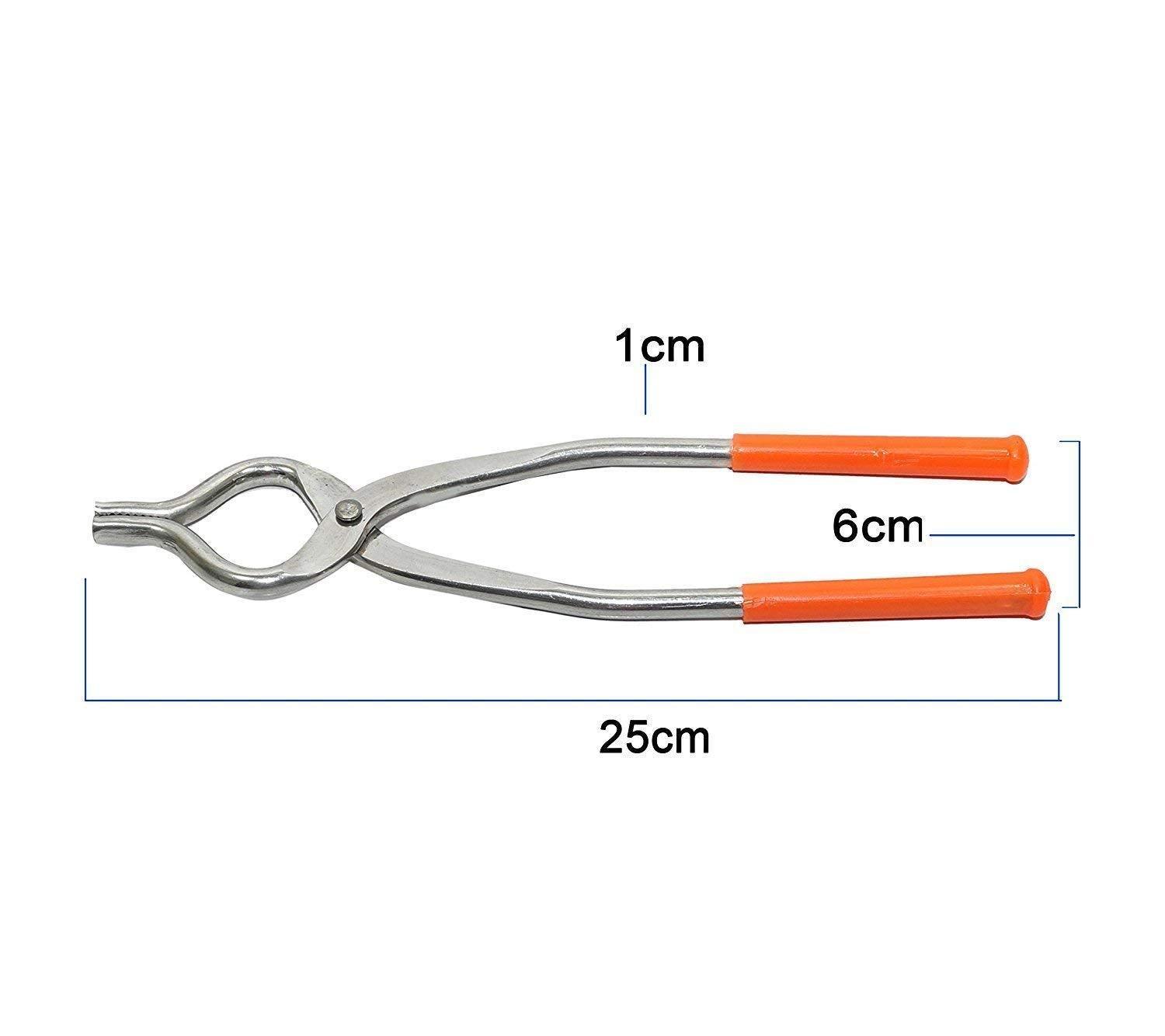 Multipurpose Stainless Steel Pakkad/Gripper/Lifter Holders For Kitchen Cooking (Silver and Orange) - Walgrow.com