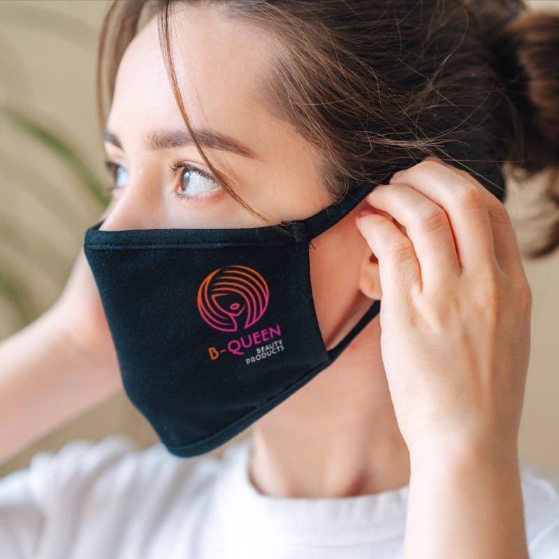 Personalised Double Layered Custom Comfort and Easy Breathing Unisex Face Masks (Free Size, Black) - Walgrow.com