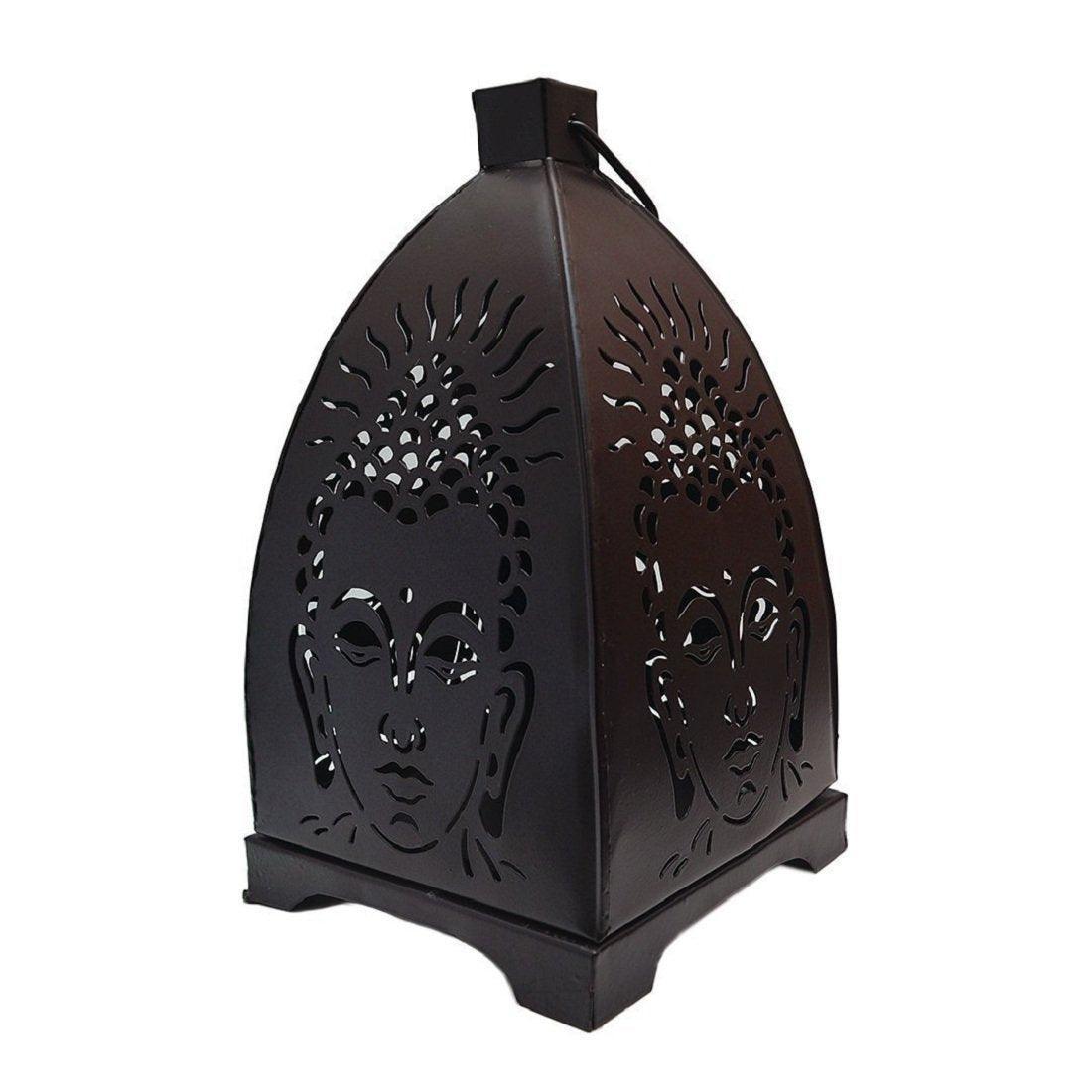 Premium Jaipur Buddha Hanging Tea Light Holder (Black, 12.7 x 12.7 x 17.8 CM) - Walgrow.com