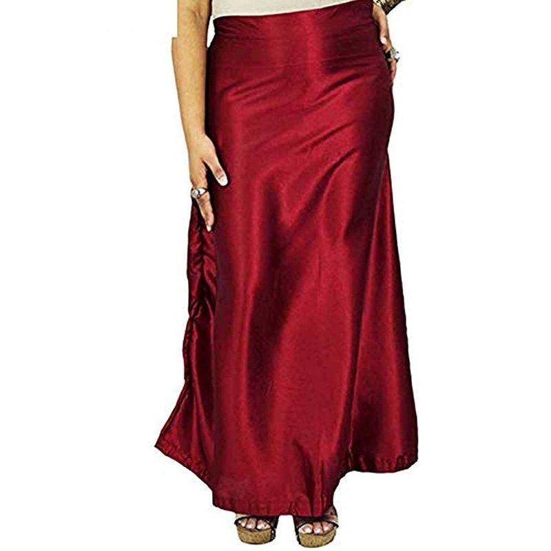 Satin Silk Saree Petticoat Solid Inskirt Underskirt Skirt Indian Sari Inner  wear 