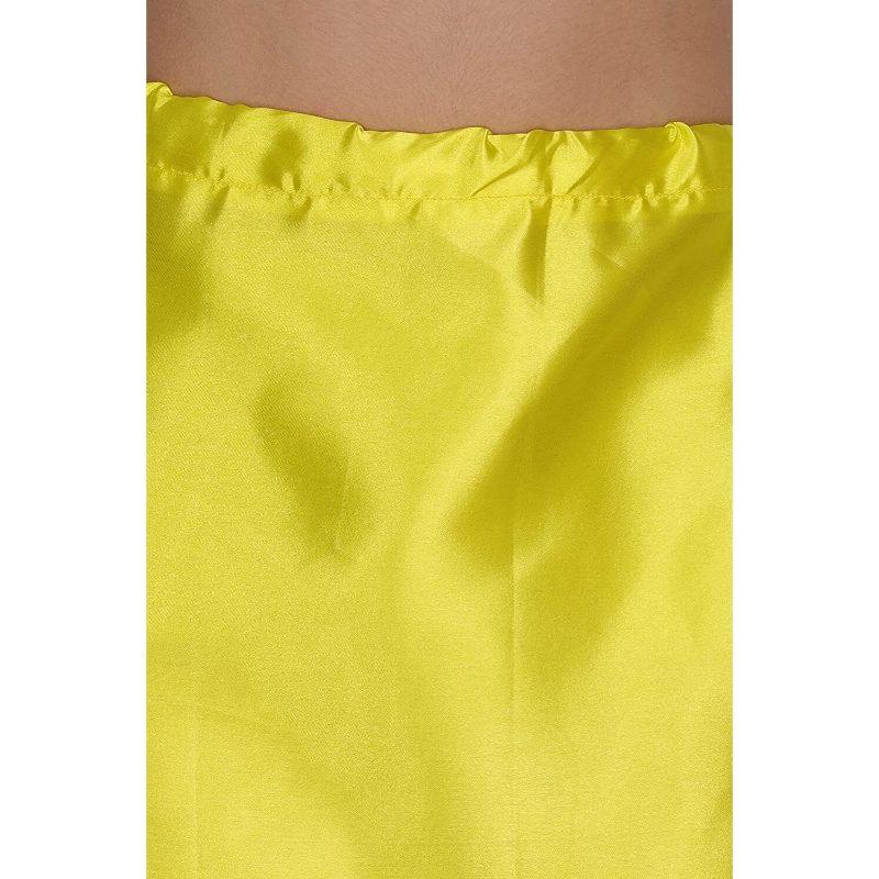 Satin Silk Saree Petticoat Solid Inskirt Underskirt Skirt Indian Sari Inner  wear 