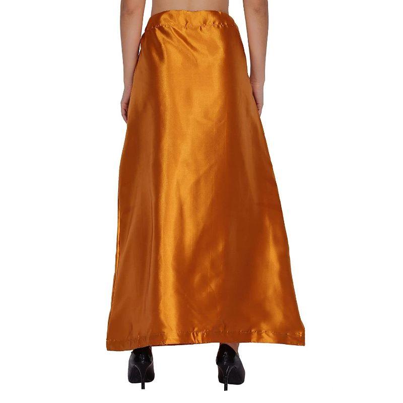 Olive Green Satin Silk Indian Saree Petticoat Sari Inner wear