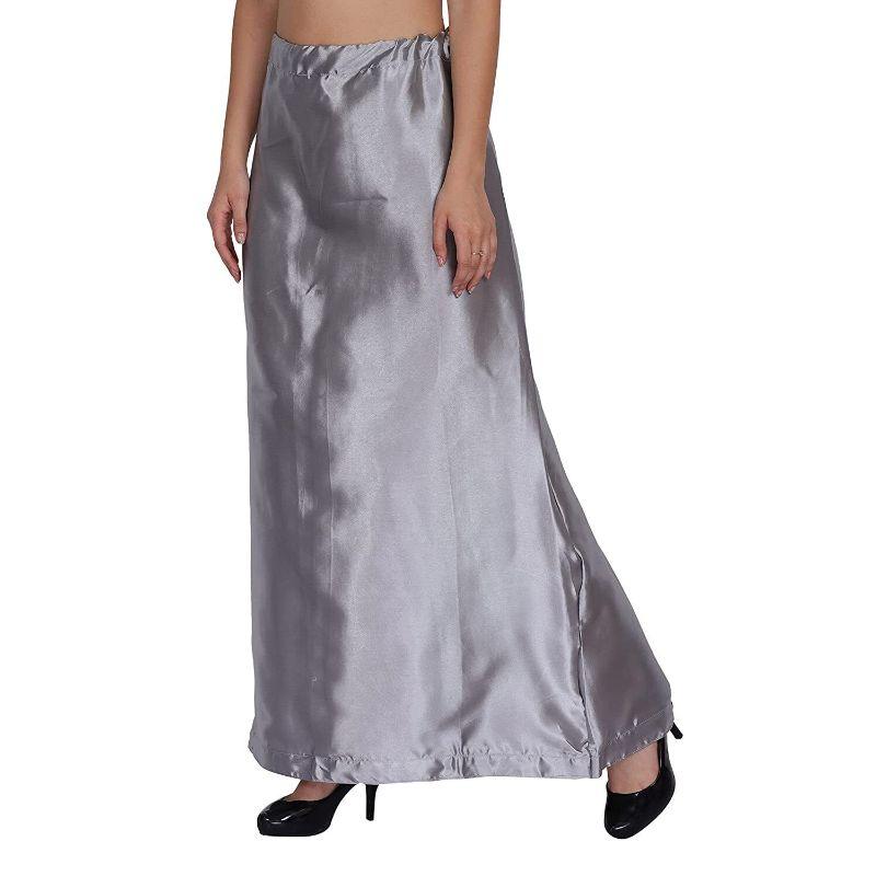 Satin Silk Saree Petticoat Solid Inskirt Underskirt Skirt Indian Sari Inner  Wear