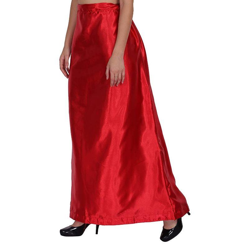 Petticoat Satin Fabric Readymade Indian Inskirt Saree Petticoats Underskirt  Lining for Sari Lingerie Women Solid Skirt 