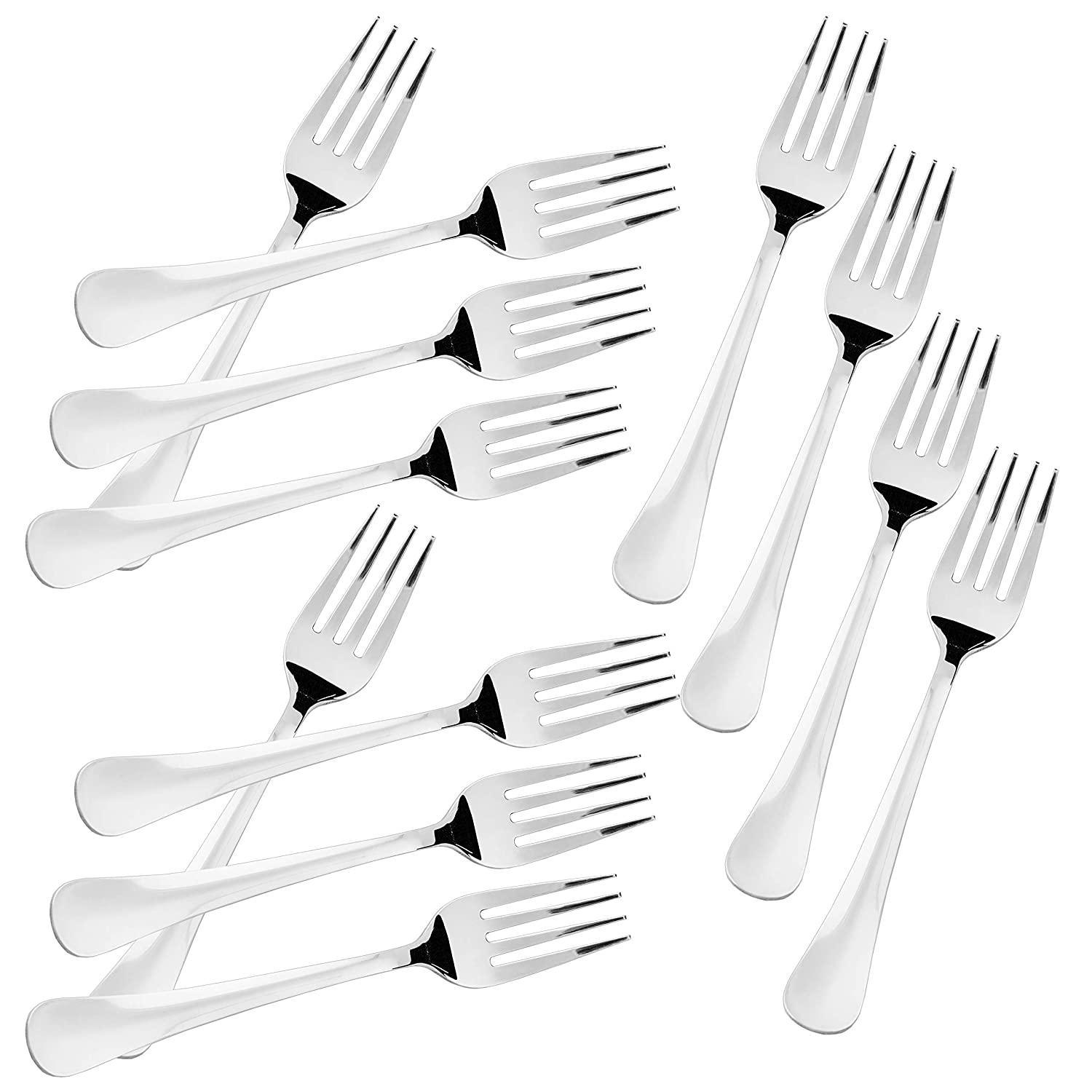 Stainless Steel Assorted Design Dinnerware Table Forks (18.2 Cm, Silver) - Walgrow.com