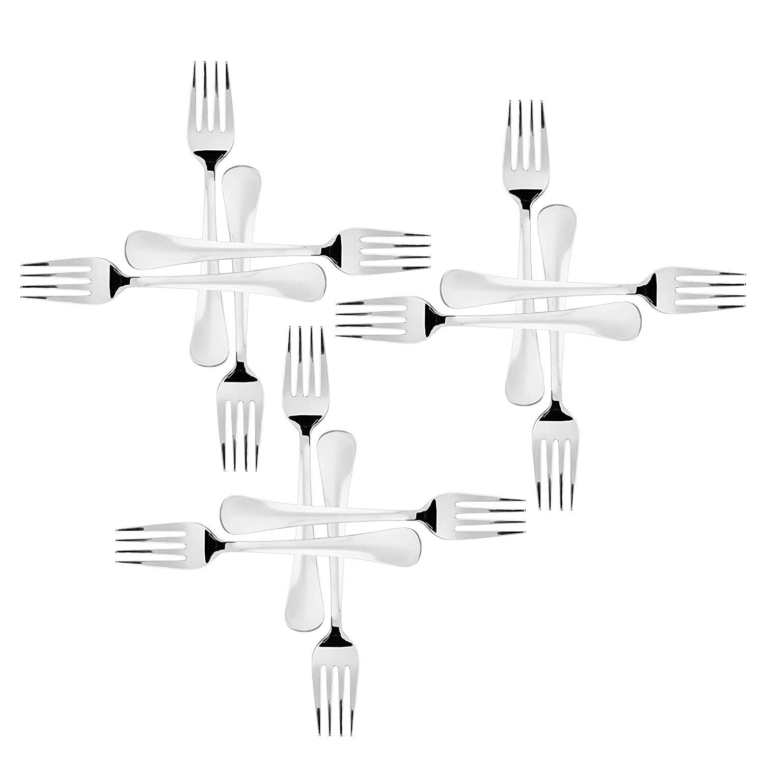 Stainless Steel Assorted Design Dinnerware Table Forks (18.2 Cm, Silver) - Walgrow.com