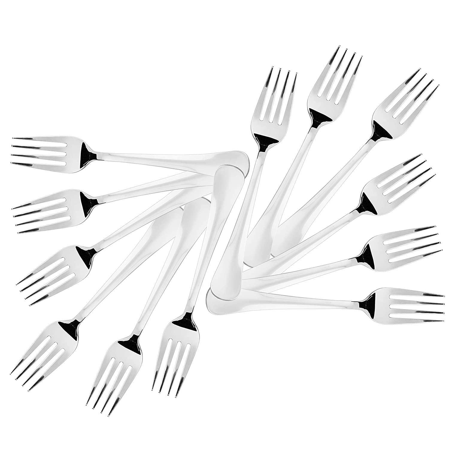 Stainless Steel Assorted Design Dinnerware Table Forks (18.2 Cm, Silver) - Walgrow.com