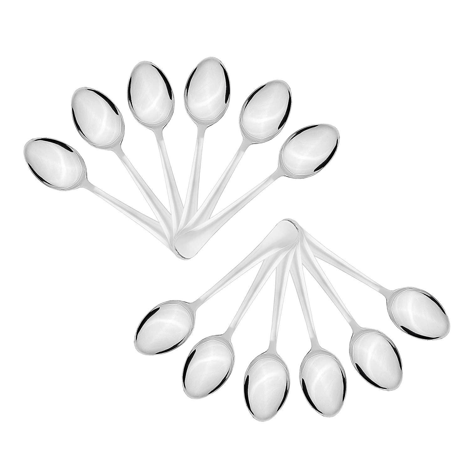 Stainless Steel Assorted Design Dinnerware Table Spoon (16 Cm, Silver) - Walgrow.com