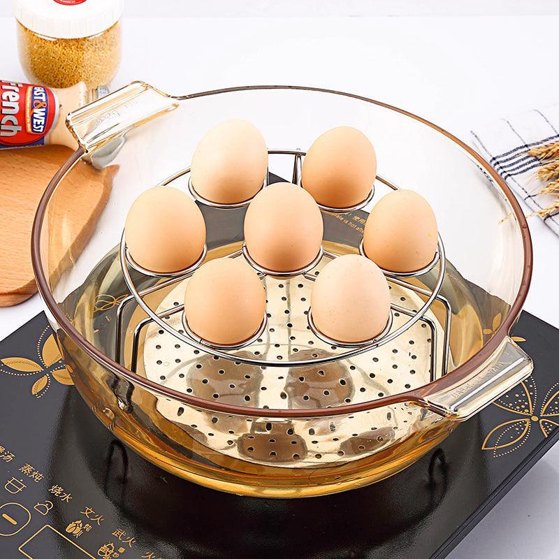 Stainless Steel Egg Steaming/Steamer Grid Racks with Stackable Bent Legs - Walgrow.com