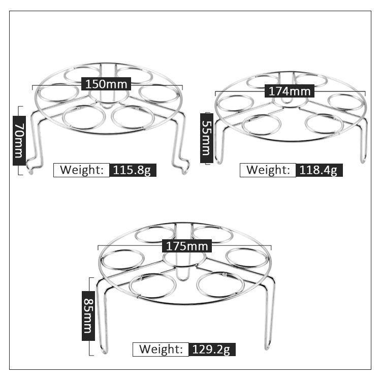 Stainless Steel Egg Steaming/Steamer Grid Racks with Stackable Bent Legs - Walgrow.com
