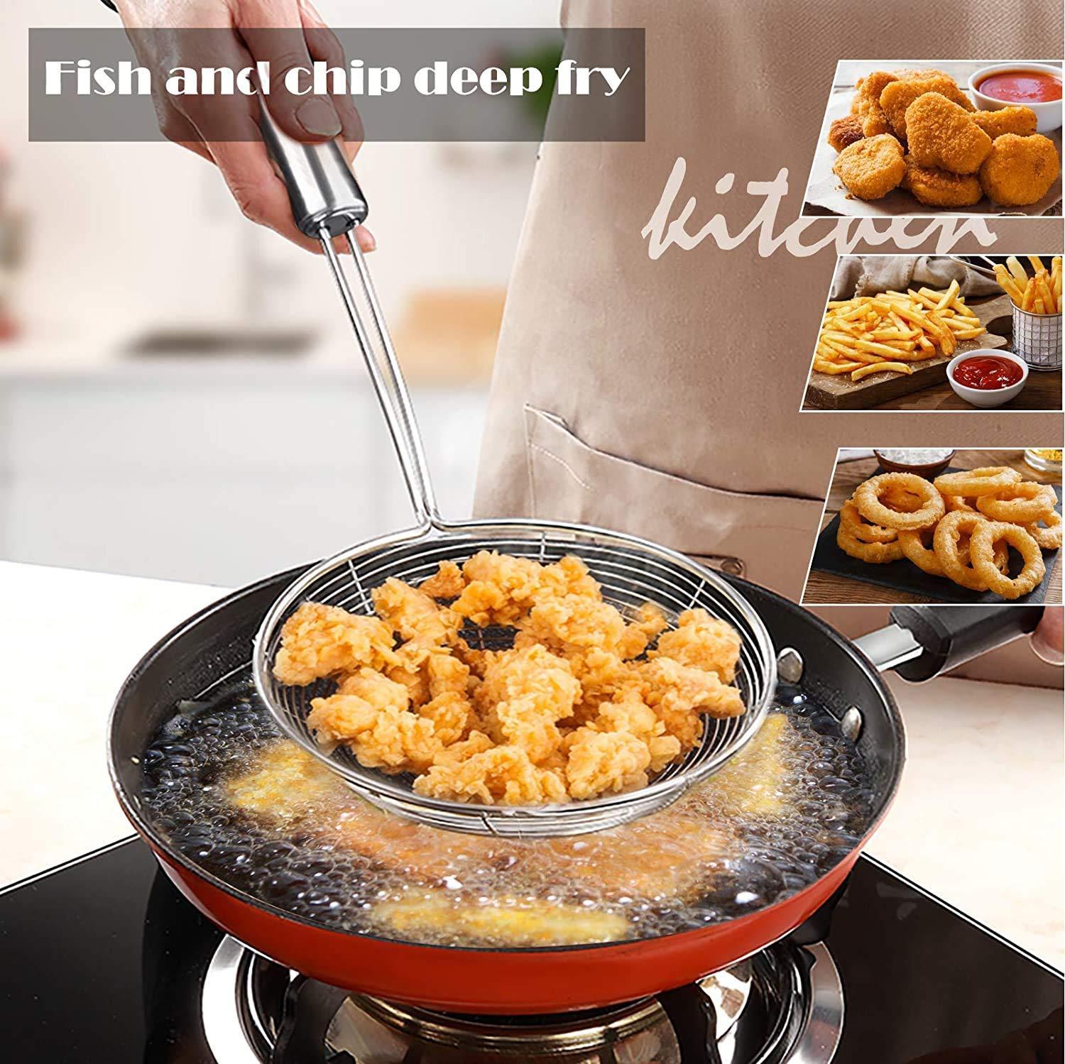 Stainless Steel Spider Strainer/Skimmer/Ladle For Kitchen Cooking and Frying - Walgrow.com