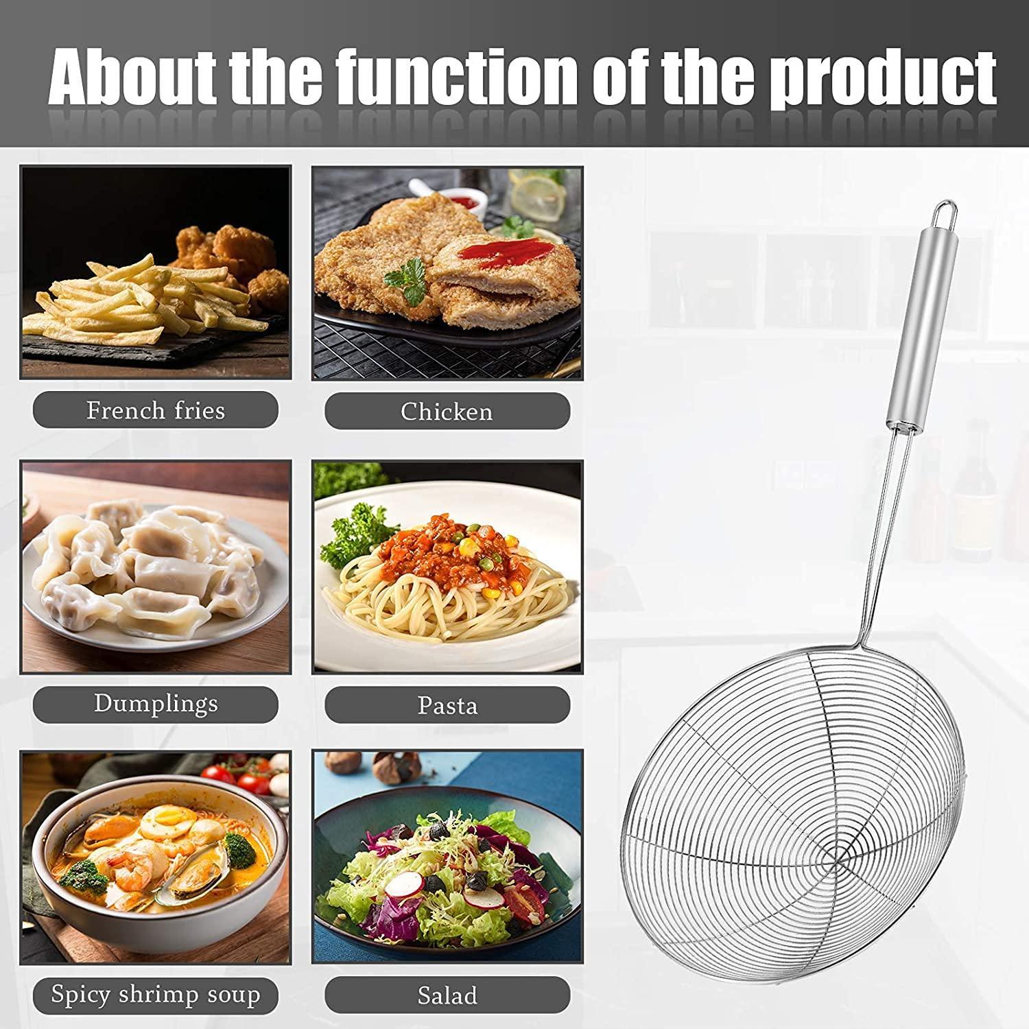 Stainless Steel Spider Strainer/Skimmer/Ladle For Kitchen Cooking and Frying - Walgrow.com