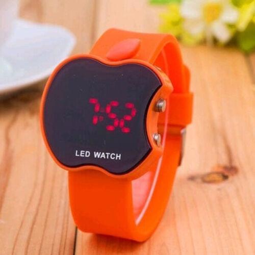 Stylish Apple Shaped LED Screen Digital Watch Great Gift Kids For Boys and Girls (Orange) - Walgrow.com